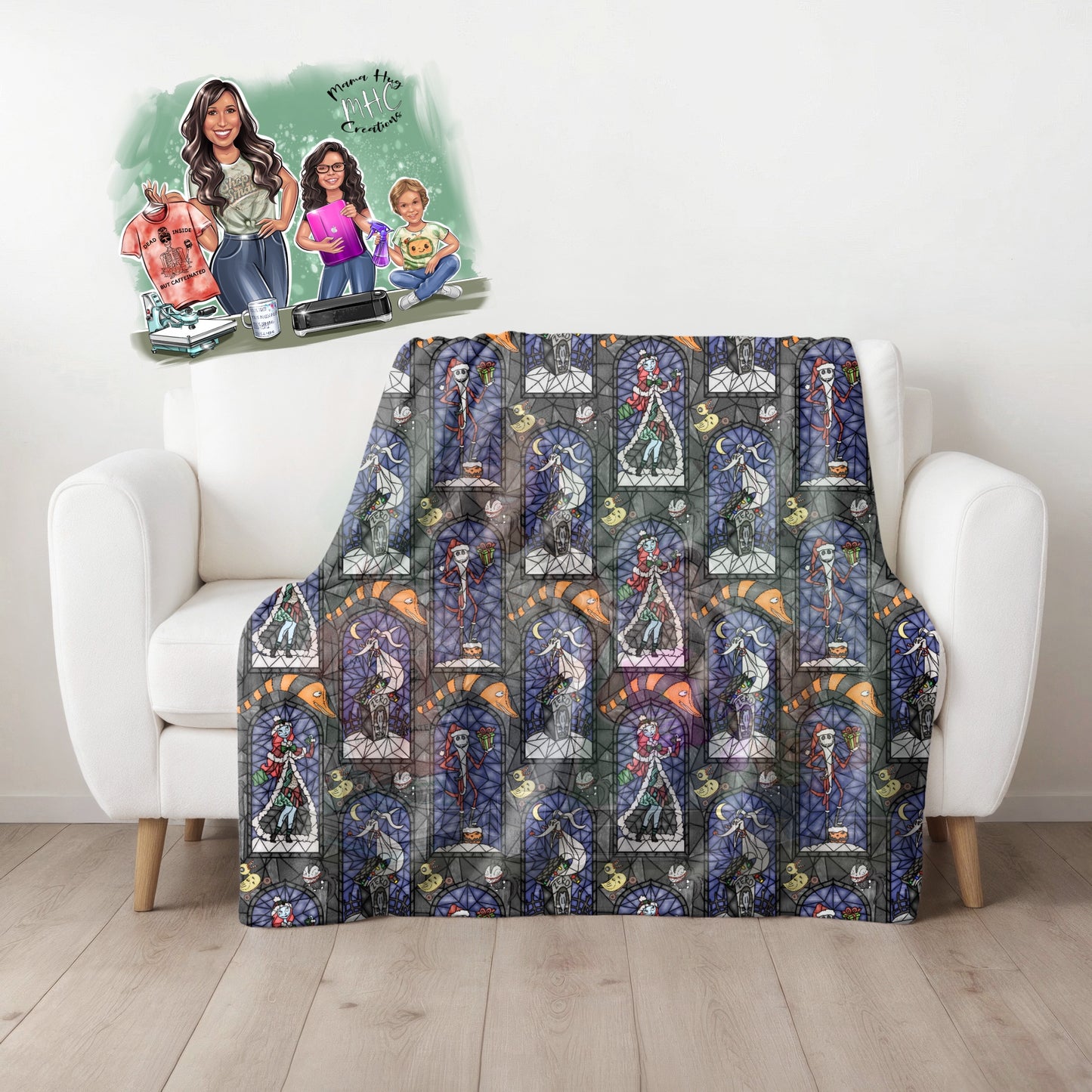 NBC Stained Glass Christmas Blanket