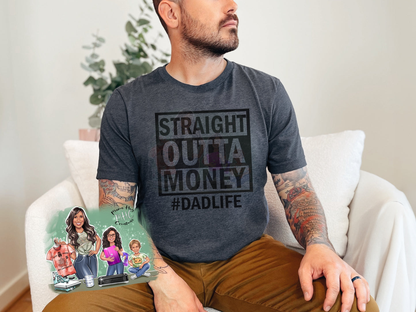 Straight Outta Money Dad Life T-Shirt