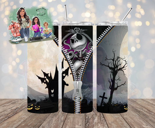 20oz Skeleton Zipper Tumbler