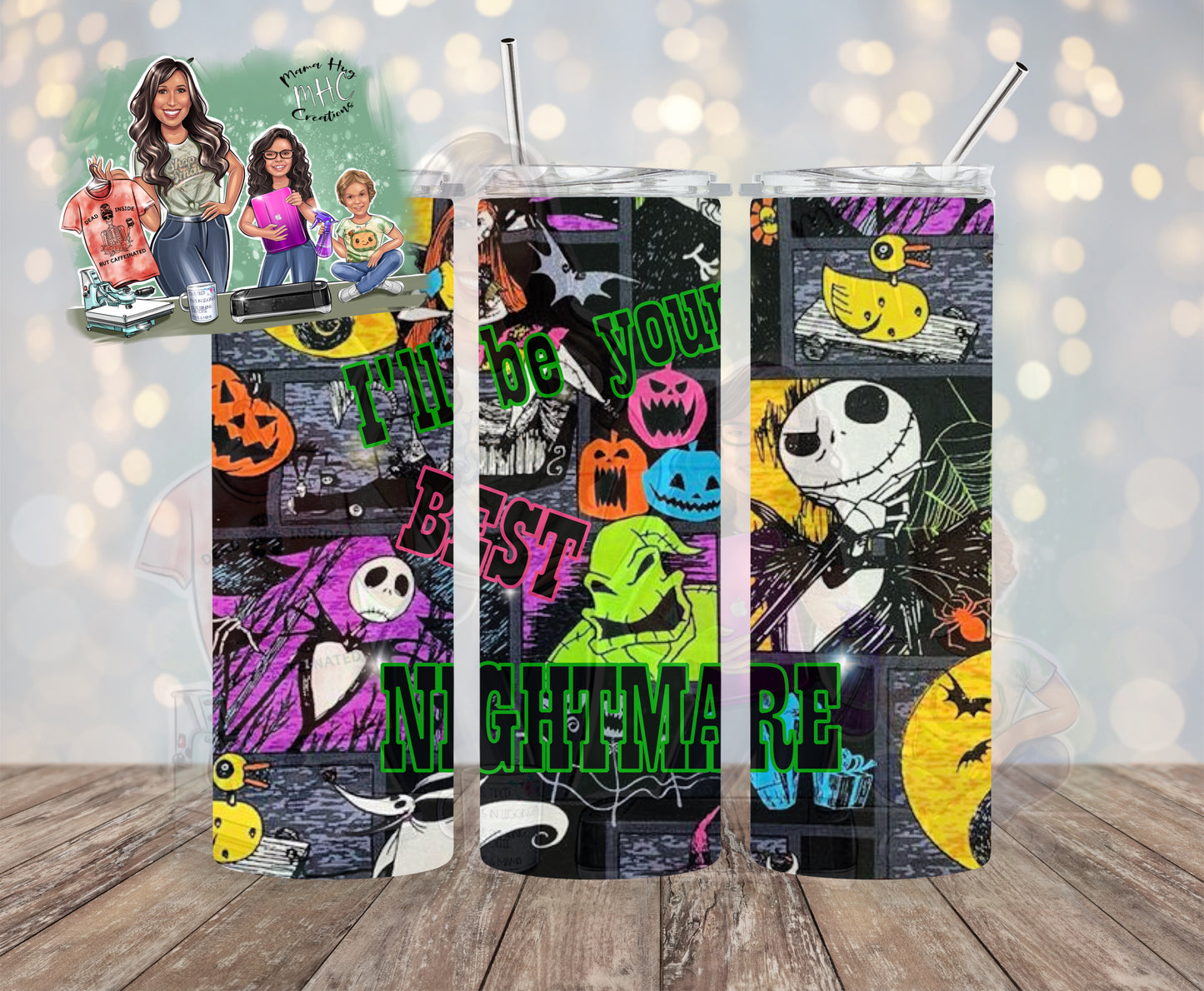 20oz Nightmare Collage Tumbler