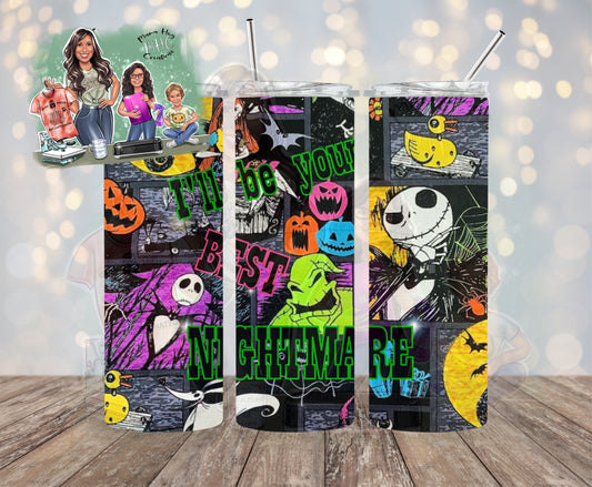20oz Nightmare Collage Tumbler