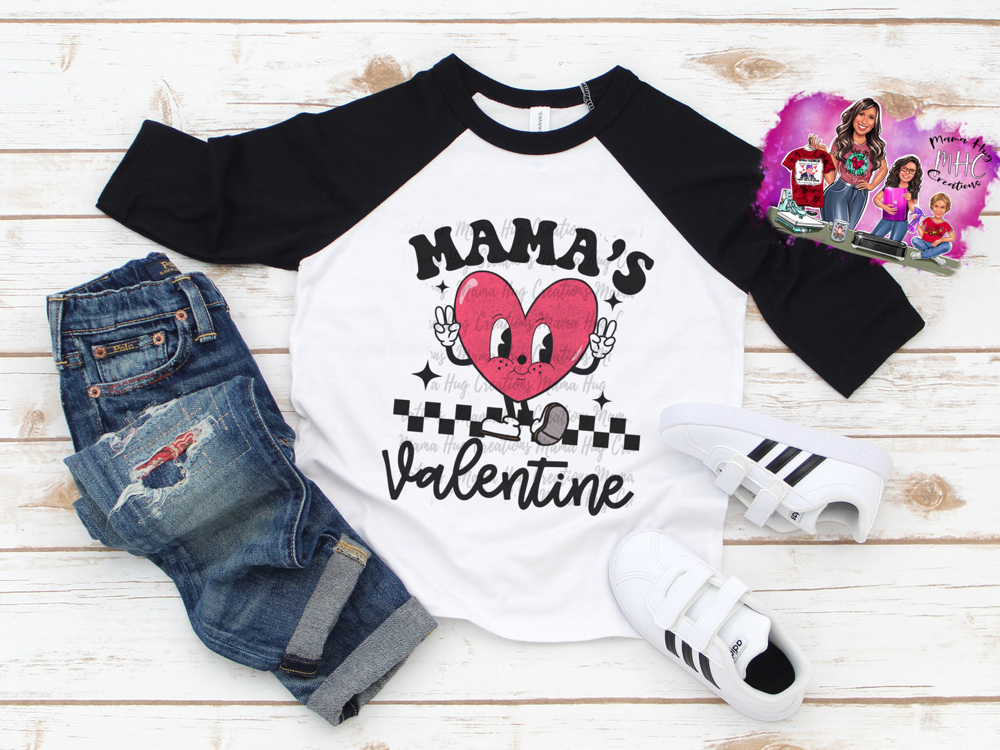 Mama's Valentine Raglan Shirt