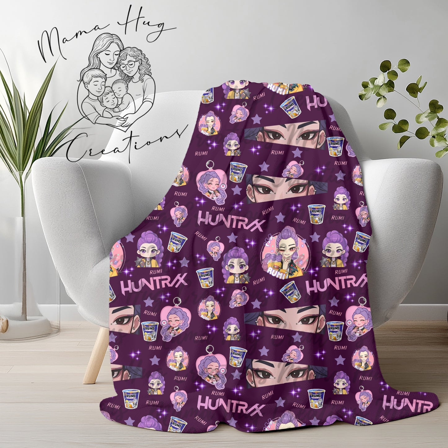 Purple hair don't care blanket