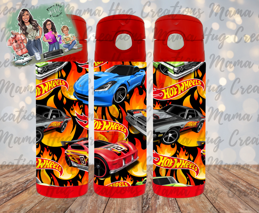 Kids Hot Cars Straw Cup