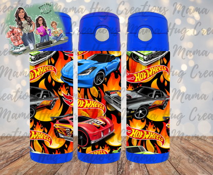 Kids Hot Cars Straw Cup