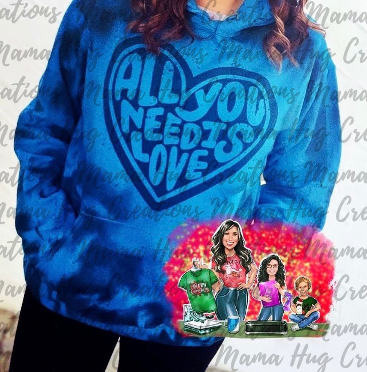 All You Need is Love Tie Dye Hoodie