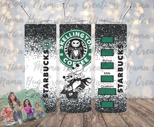 20oz Starbucks Skeleton Coffee Tumbler
