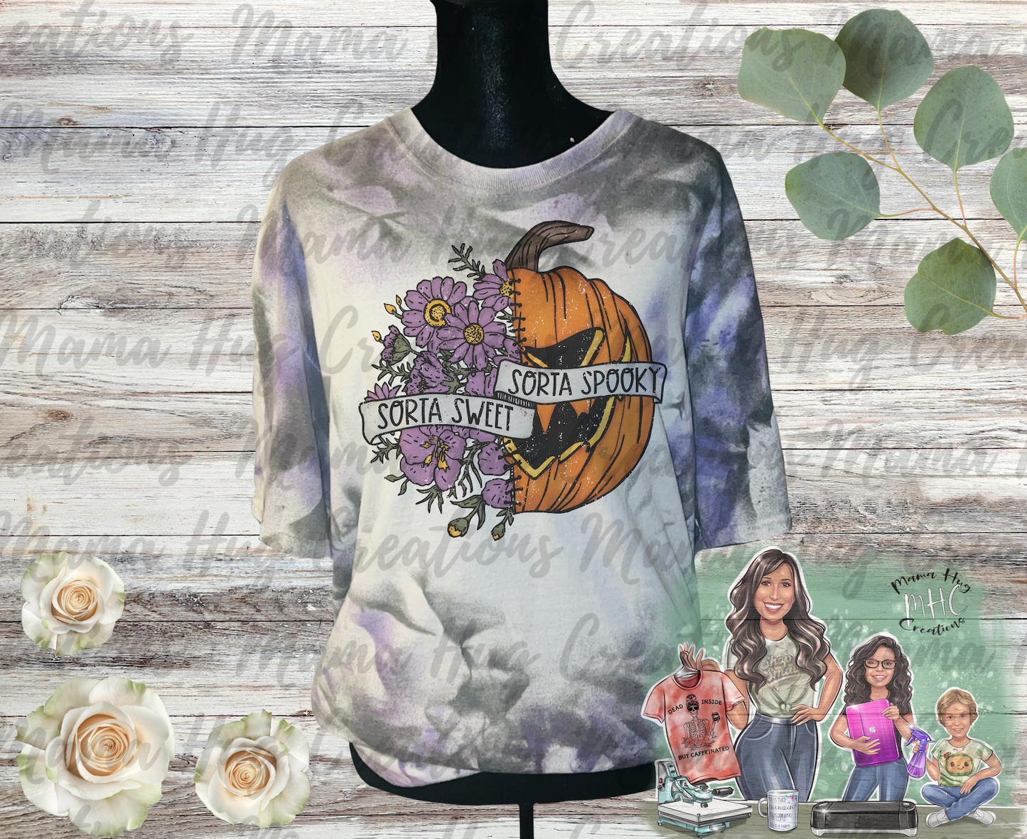 Sorta Sweet; Sorta Spooky Tie dye T-Shirt